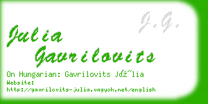 julia gavrilovits business card